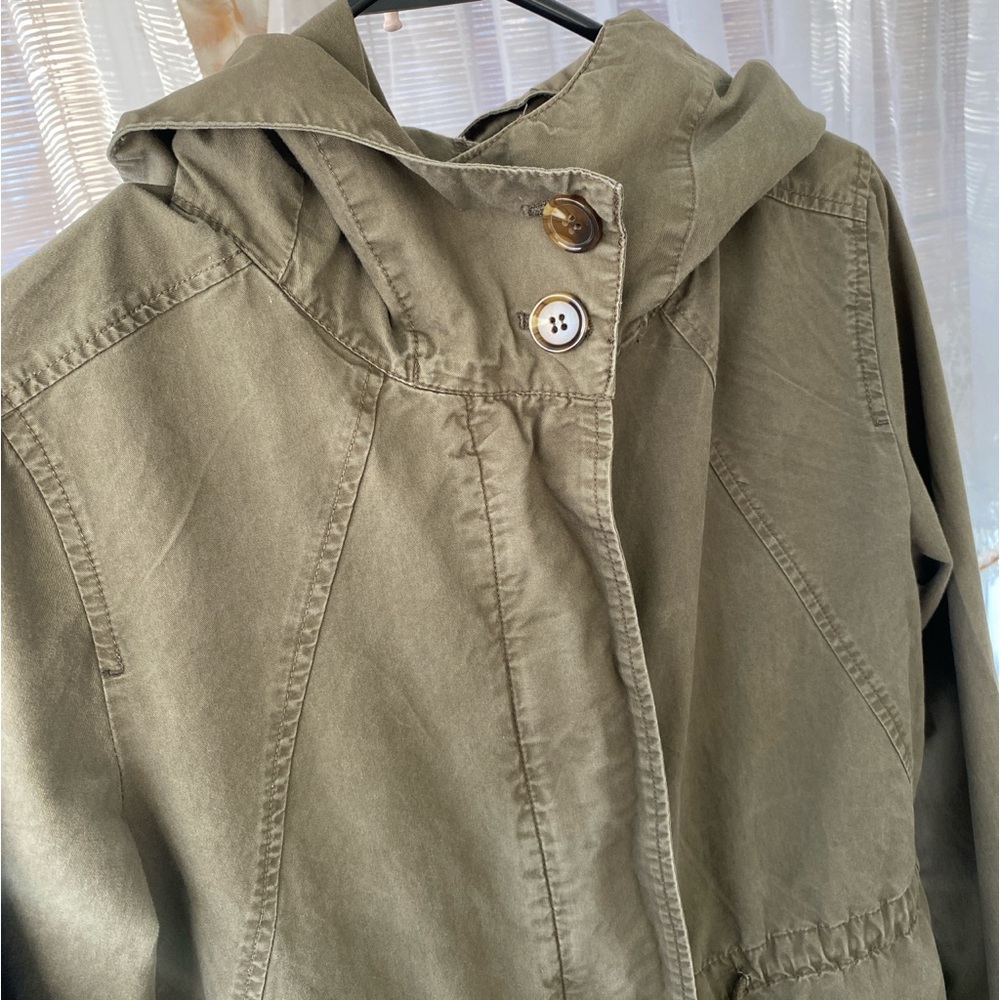 Love Tree Khaki Green Hooded Anorak Coat - Picture 3 of 6